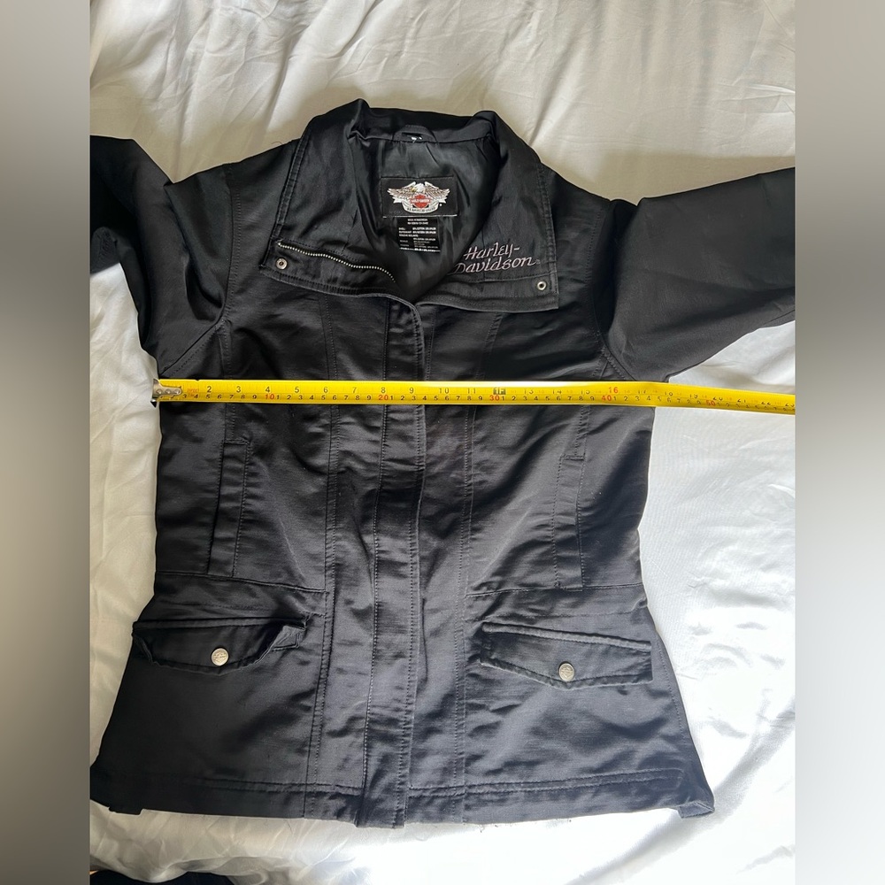 Harley-Davidson Black Jacket with Silver Studded Wing Design - Picture 6 of 13